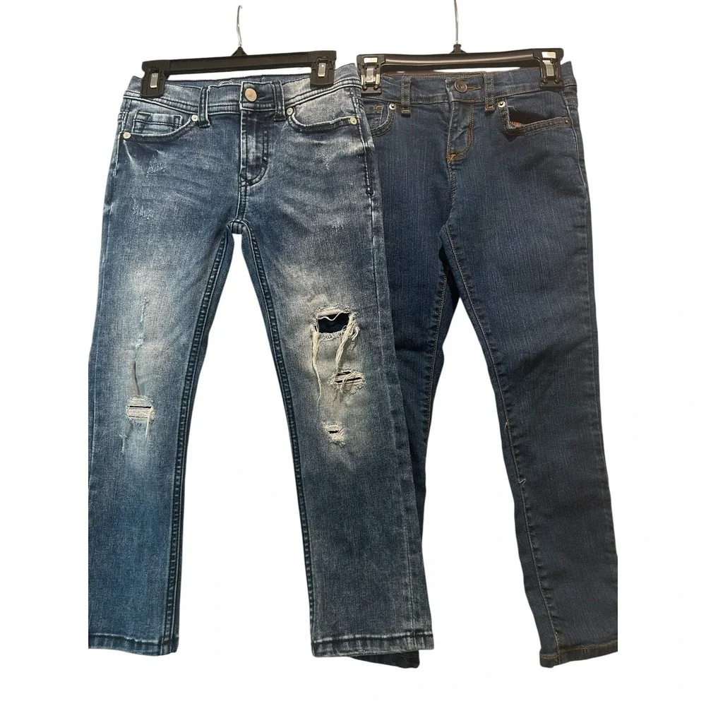 Lot Of Jeans Size 6 Children's Place And Wonder Nation‎ distressed Girls Denim